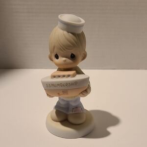 Precious Moments Collectors Club 5 Year Membership Boy Sailor Figurine